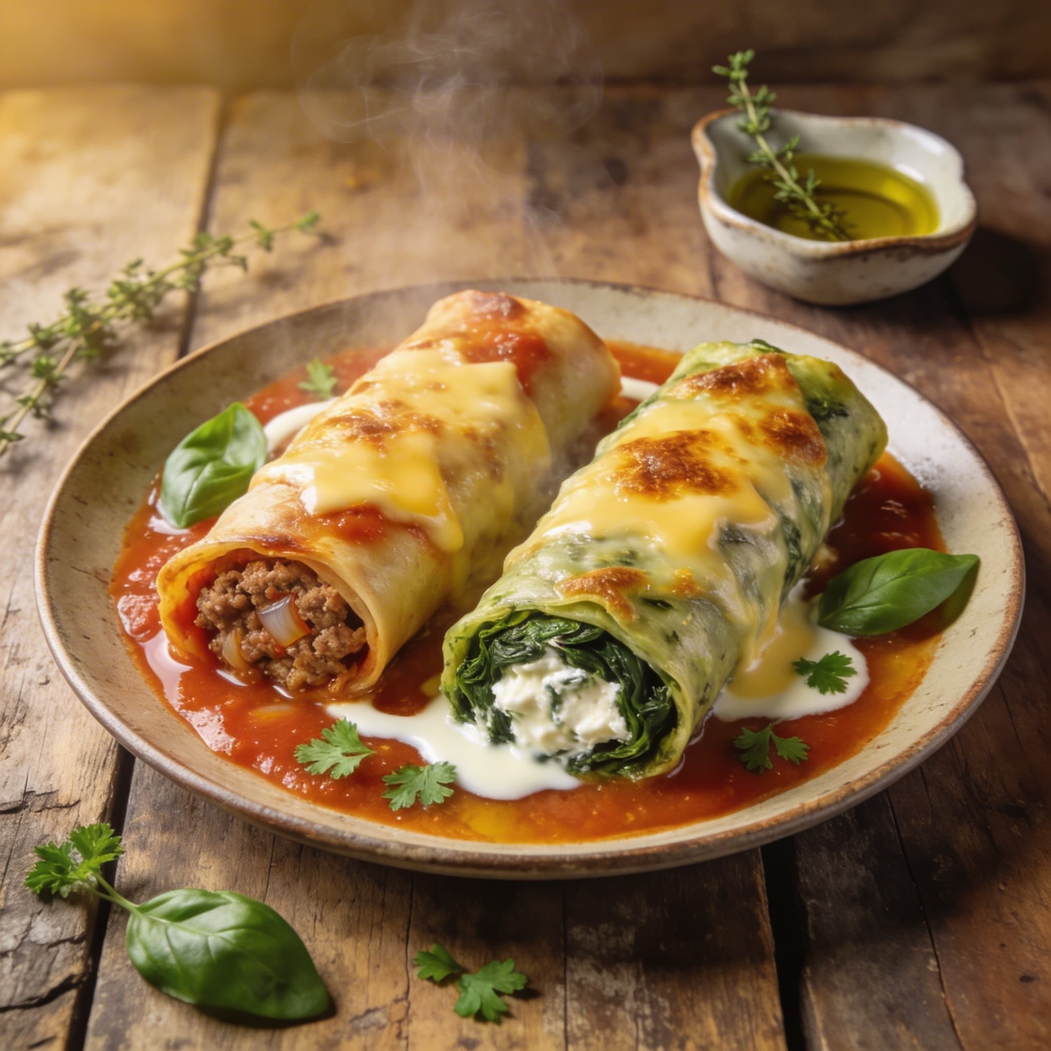 Cannelloni zweierlei Füllung
