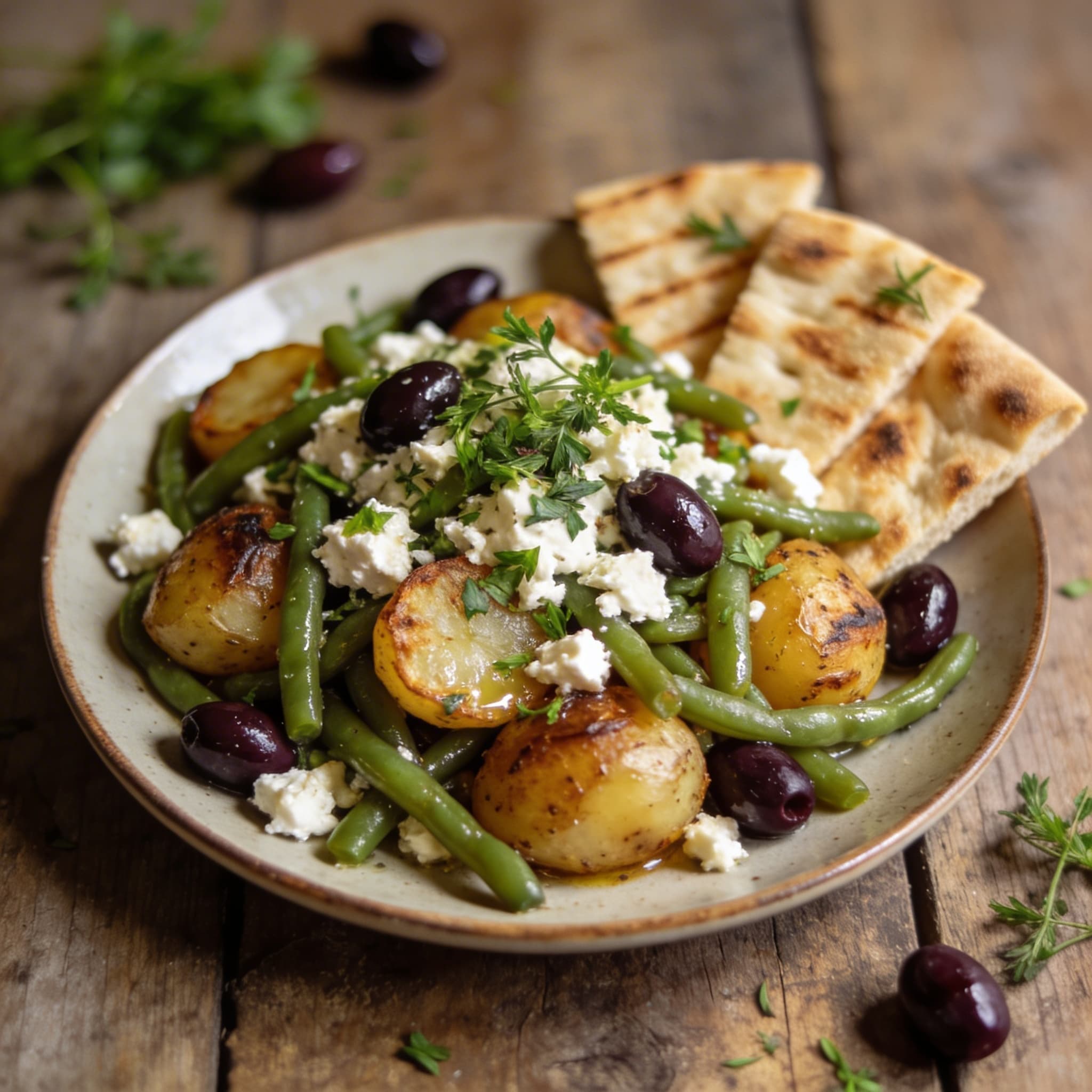 Warmer Mediterraner Kartoffel-Bohen-Salat