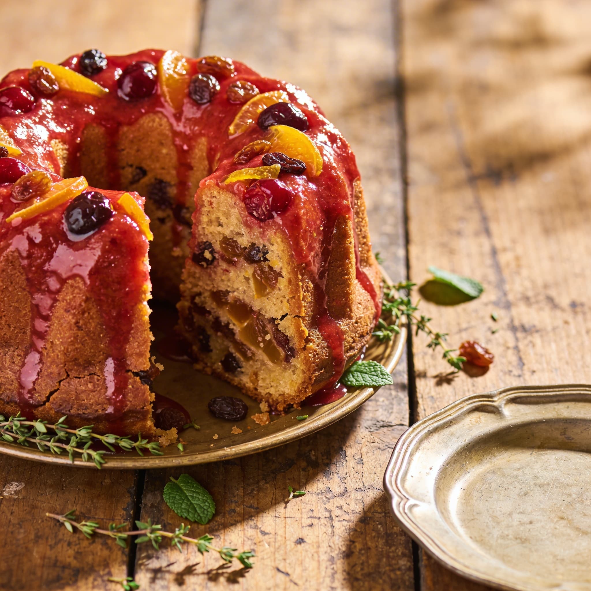 Saftiger Rumtopf-Gugelhupf