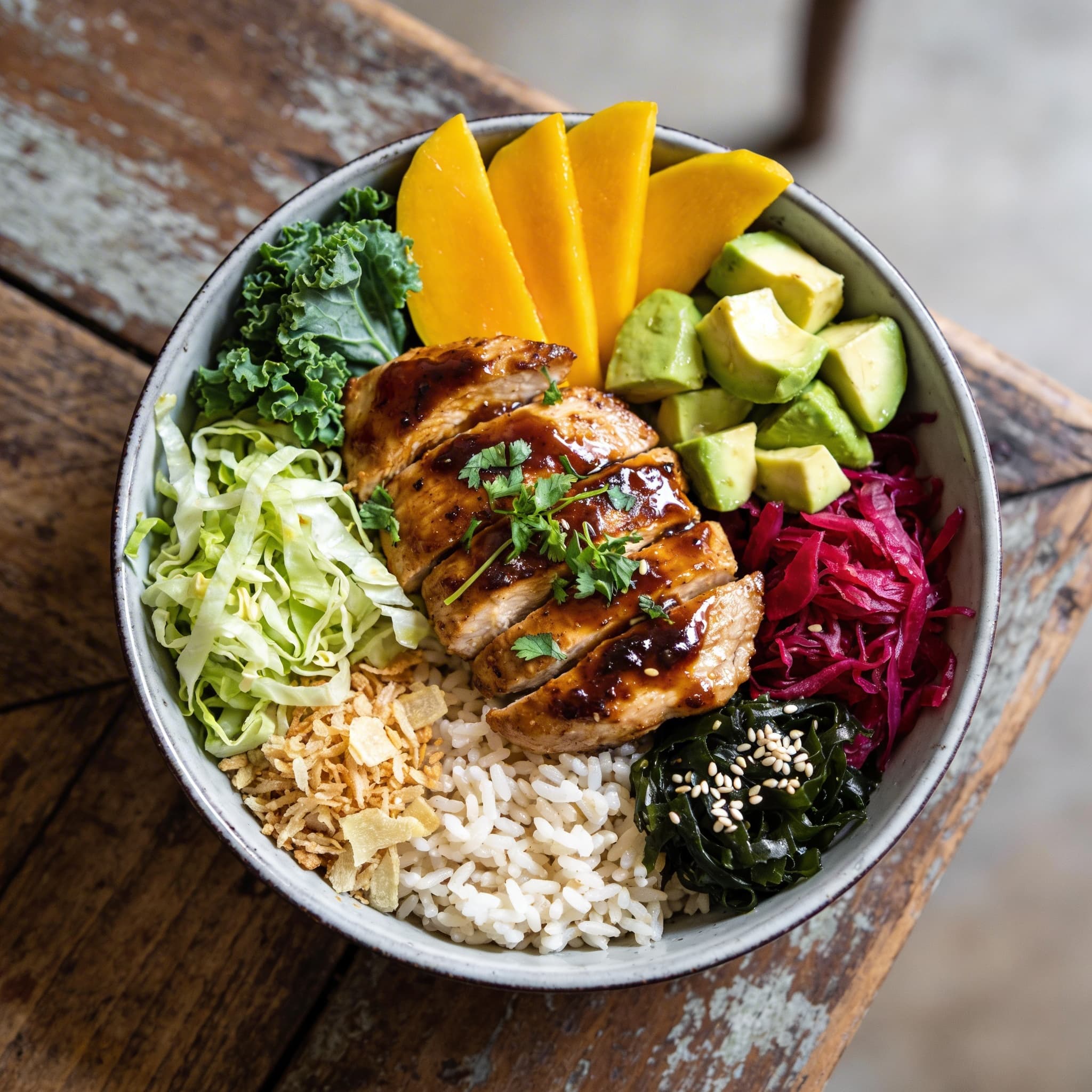 Teriyaki-Hähnchen mit Basmati-Bowl