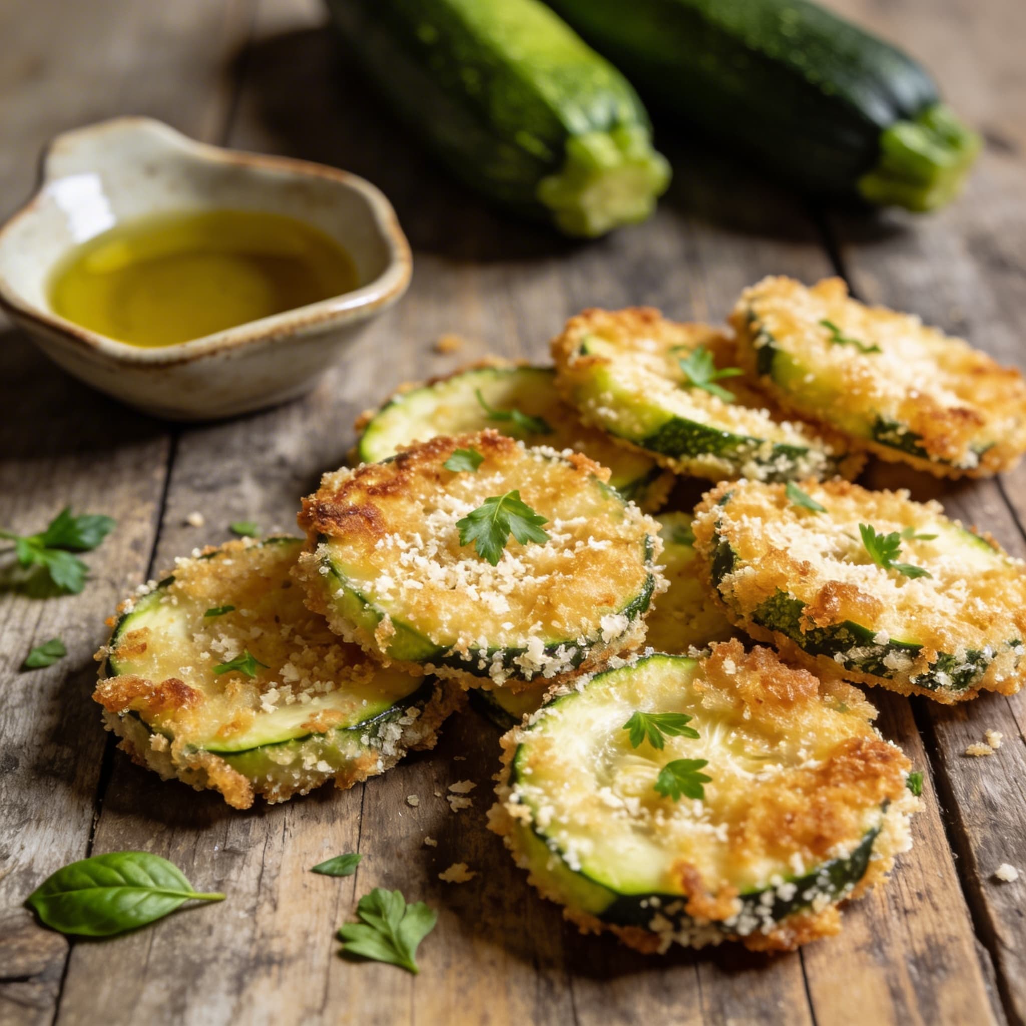 Knusprige Parmesan-Zucchini-Snacks