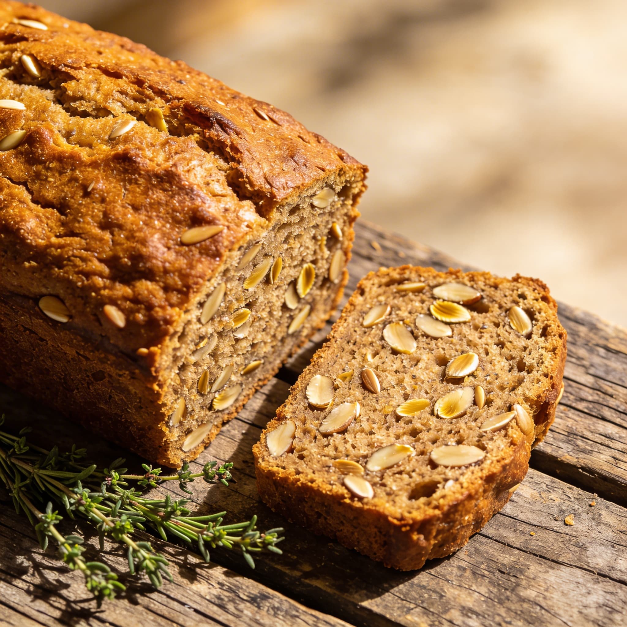 Saftiges Proteinbrot aus Mandeln
