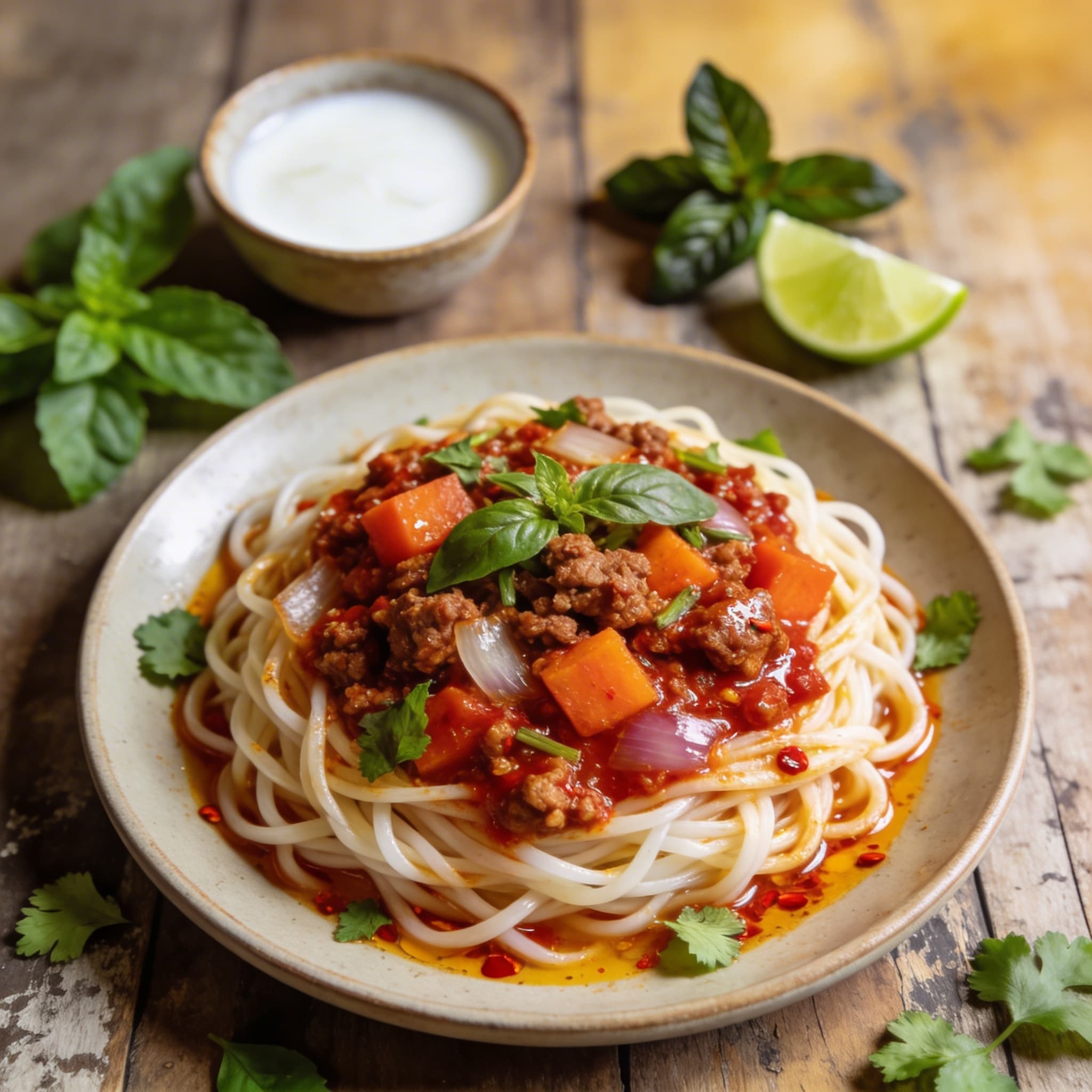 Scharfe Thai-Style Bolognese