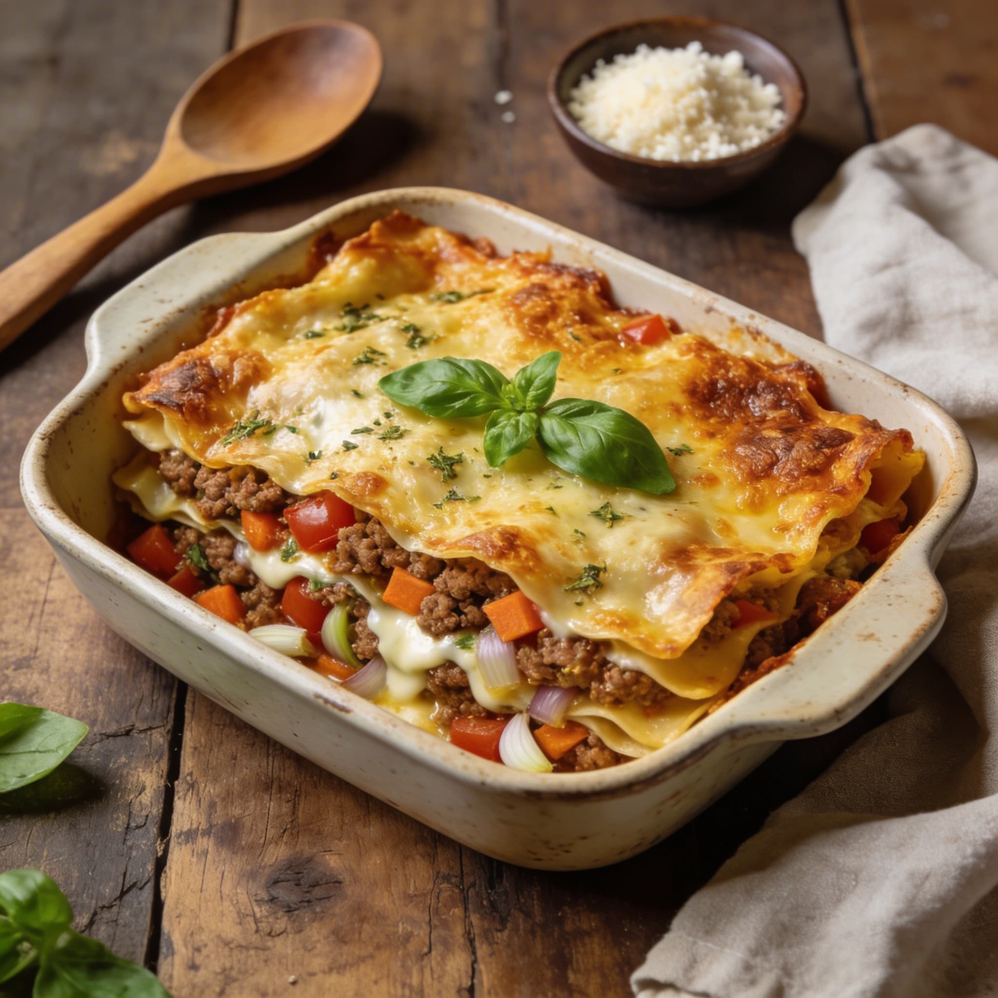 Mediterrane Airfryer-Lasagne