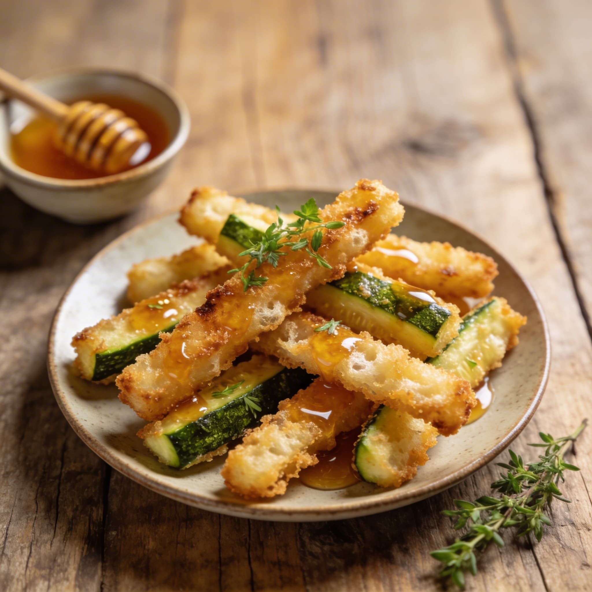 Knusprige Tempura-Zucchini-Sticks