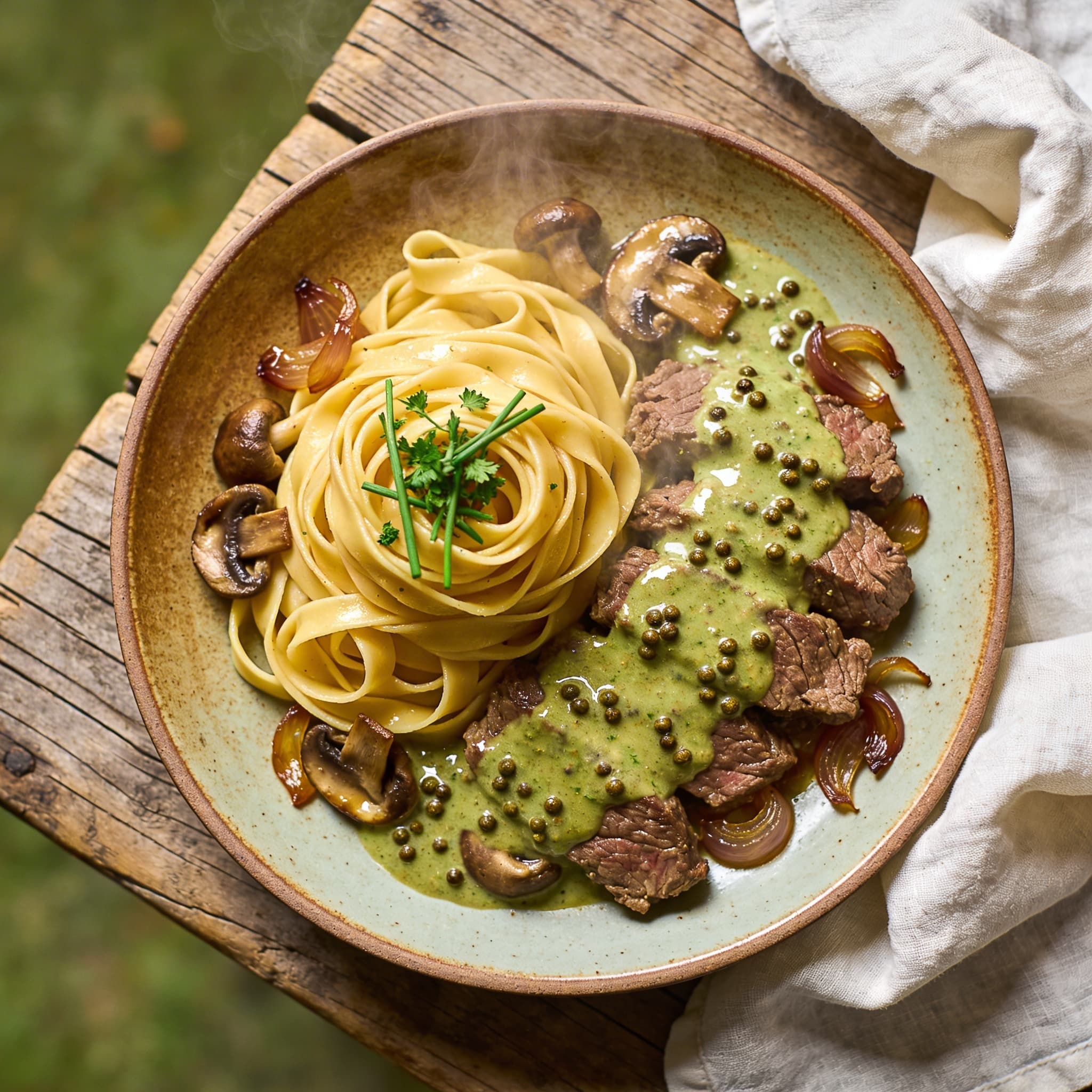 Zartes Rinderfilet mit Pfeffer-Rahm