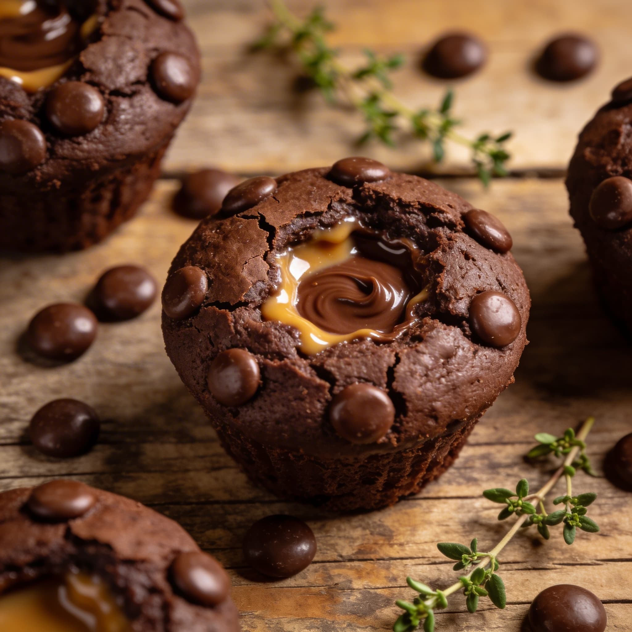 Schokoküchlein mit Karamell-Kern