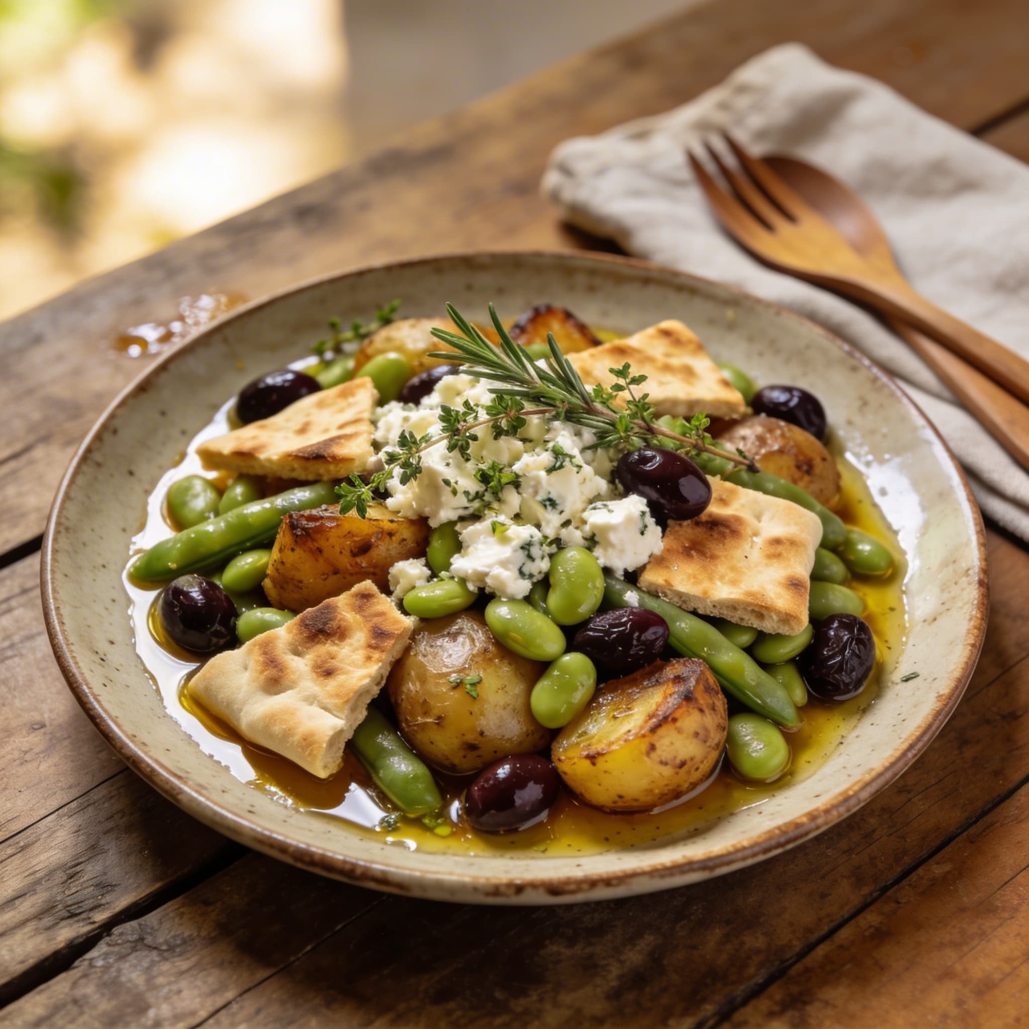 Warmer Mediterraner Kartoffel-Bohnen-Salat